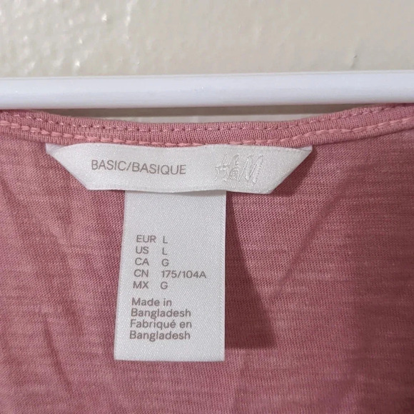 H&M Sleeveless Jersey Mini Dress, Color Pink Size Large - Picture 6 of 7